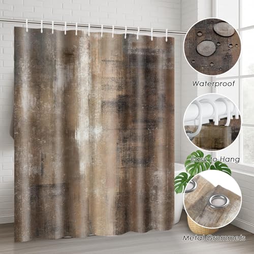 Rideau de douche imperméable 183x183 et tapis de sol doux - 7