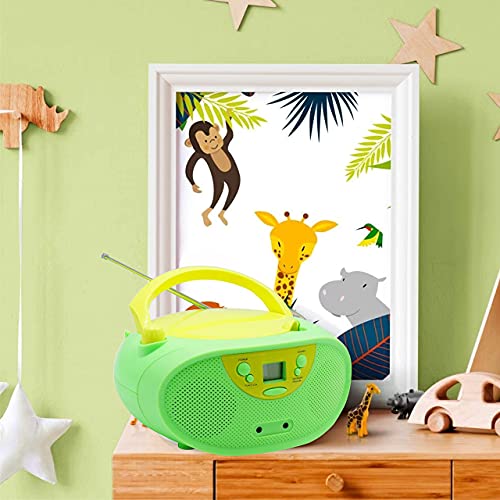 Hplay Gummy Gc04 Portable Cd Player Boombox With Am Fm Stereo Radio Kids Cd Player Lcd Display, Front Aux-In Port Headphone Jack, Supported Ac Or Battery Powered - Pastel Green #TOP7