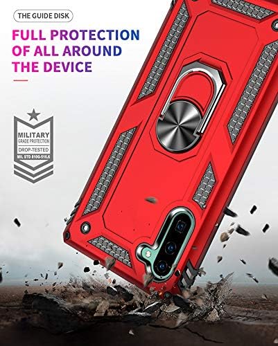 for Samsung Galaxy Note 10 Case, for Samsung Note 10 Dual Layer Protective Heavy Duty Armor Rugged [Military-Grade] Protective，Magnetic Kickstand Car Holder Phone Case Black - Image 4