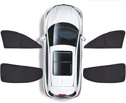 Car Side Window Sunshade for Kia Seltos 2020 2021, Front Rear Full Window UV Protection Sunshield, Breathable Stretchable Privacy Curtains, C/4 Side Windows