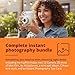 Instant Camera Bundle with Fujifilm Mini 12 Camera, Fujifilm 20 Shot Mini Film, 4 x AA Batteries, Wall Album, Clikoze Lens Cloth and Instant Photography Tips Card (White)