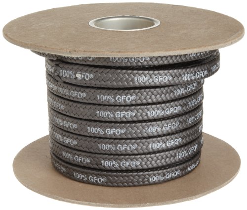 Palmetto 1389 Series 100% GFO Expanded PTFE with Graphite Compression Packing Seal, Dull Black, 5/16