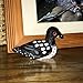 Selsela Hand-Carved Common Loon Figurine - Common Loon Wooden Figurine Small Animal Garden Statue Carving Decoration, Miniature Wildlife Sculpture. Carving for Garden, Gifting & Rustic Home Decor