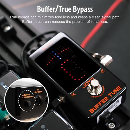 Image of JOYO Buffer & Tuner Guitar Pedal, ±1 Cent Accuracy with LED Display & Analog Buffer Circuit, DC Output, True Bypass (Buffer Tune JF-19)