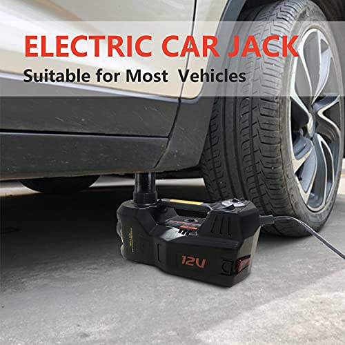 Rogtz Electric Car Jack Kit 5 Ton 12V Car Jack Hydraulic Jack With Impact Wrench And Tire Inflator Pump, Car Lift Floor Jack For Suv Sedans Tire Change With Led Light (Black) #TOP2