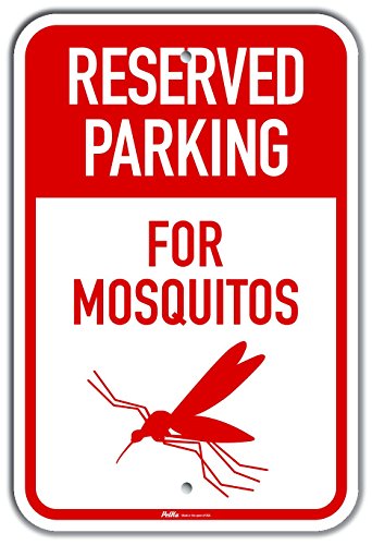 Panneau Panneau en aluminium Mosquito Réservé Décoration Jardin Humour 30x45 cm