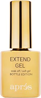 Aprés Nail Extend Gel 15mL Gold Bottle - Premium Soft Gel Adhesive for Gel-X Tips, Easy Apply, Soak-Off Removal & Long-Lasting Nails