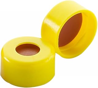 Wheaton 242786-05 Yellow Snap Cap with 0.002 PTFE/0.038 Red Rubber Septa, 11mm Diameter (Case of 1000)