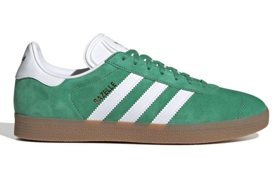 adidas Unisex Gazelle ADV GreenFtwr White/Gold met. 5 US