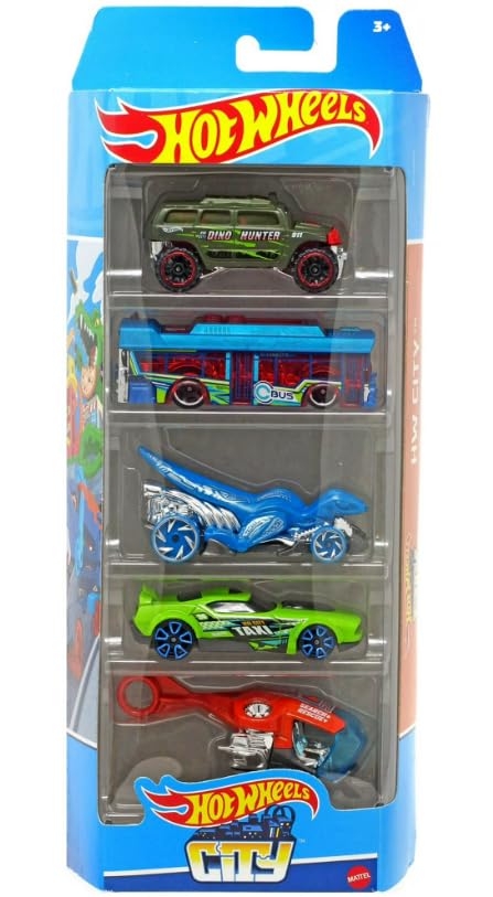 Hot Wheels City 5 Pack 1:64 Vehículos de Juguete miniatura 1