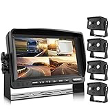 2022 Upgraded Wired 1080P Backup Camera 7" Monitor Built-in Recorder Cab Cam System, Ultra HD Rearvi