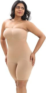 UNDERNEAT Classic Series Strapless Butt Lifting Bodysuit Shapewear | With Anti-Slip Grip | Tummy and Thigh Shaping Control... Price In India