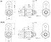 FJM Security 2400AM-KA Tubular Cam Lock with 7/8