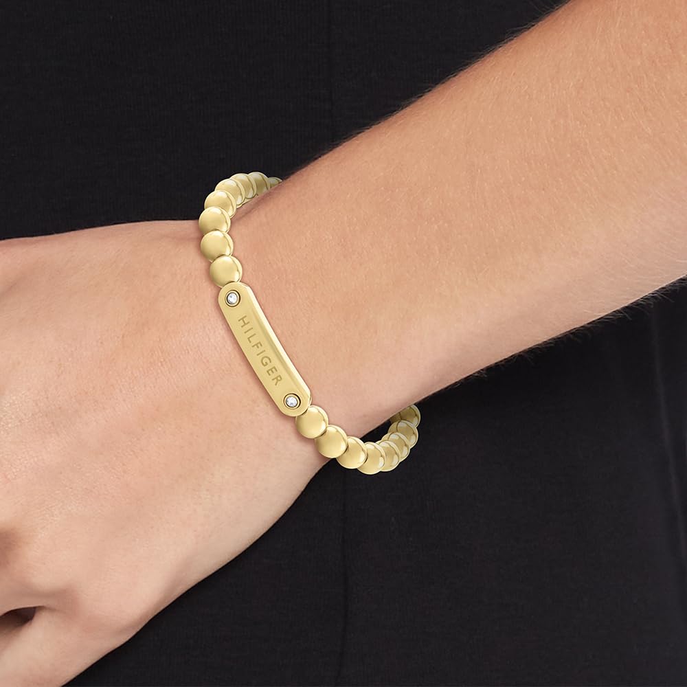 Tommy Hilfiger Jewelry Bracelet en perles pour Femme en Acier inoxidable, Or Jaune ou Or Rouge