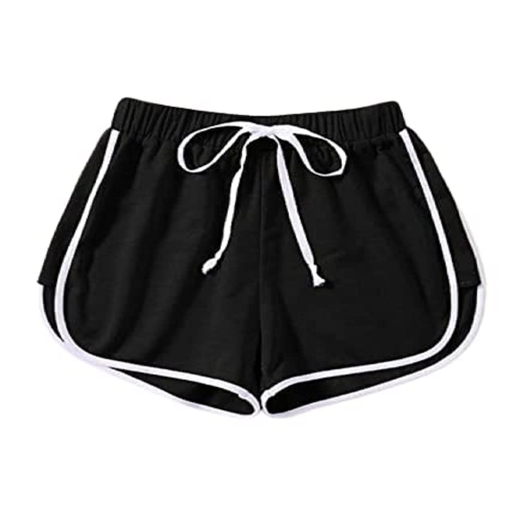 tusi Women Sports Shorts, Dancing Workout, Running Yoga Shorts Pant/Shorts for Women's/Girl's Stylish-Black Black-picture-37