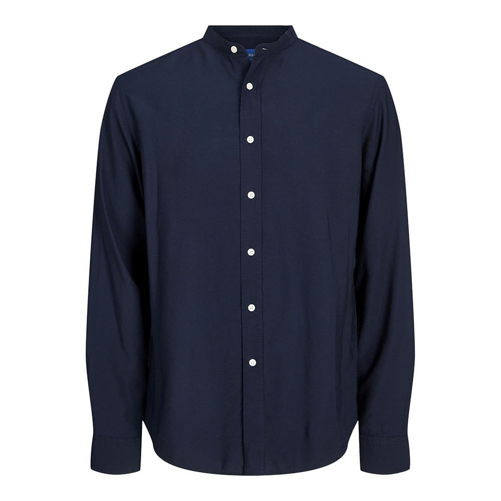 JACK & JONES JORMARSHALL Band Shirt LS, Sky Captain, S