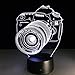 VELAN 3D Lamp Camera Gift Acrylic Table Night Light Furniture Decorative Colorful 7 Color Change Household Home Desk Accessories