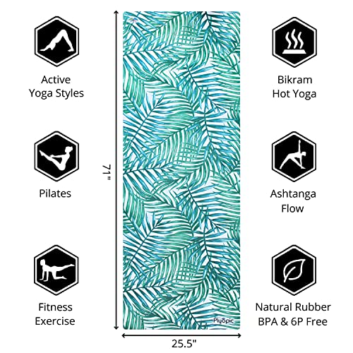 Plyopic All-In-One Yoga Mat | Luxury Sweat-Grip Mat/Towel Combo | Eco-Friendly Natural Rubber | Ideal For Yoga, Pilates, Bikram, Hot Yoga, Workout And Exercise #TOP1