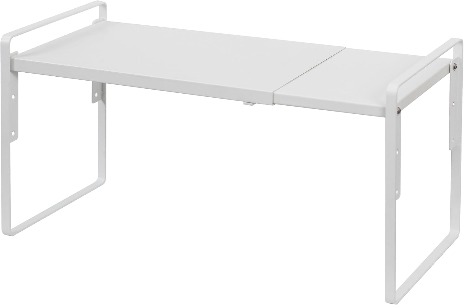 Nxconsu Cabinet Shelf Expandable Height Adjustable Organizer Riser for Kitchen Cabinet Pantry Cupboard Under Sink Countertop Organization Storage Space Saver Stackable Heavy Duty Metal White White 8.6’’D * 13.8-24.8’’W * 9.7’’H
