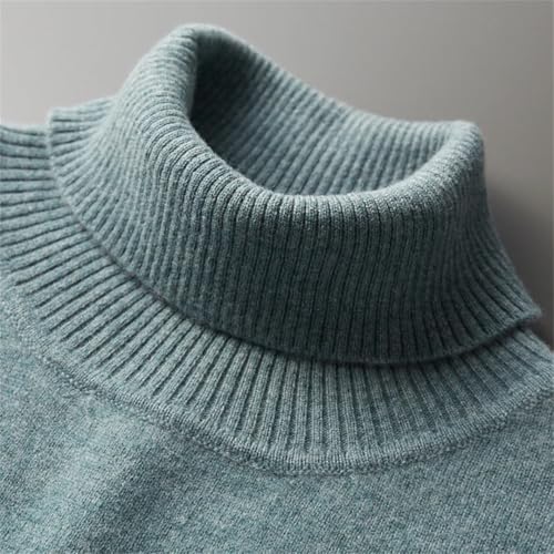 Men's Turtleneck Wool Pullover Men's Long Sleeve Basic Warm Business Knit Sweater2