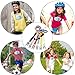 Tovip 10Pcs Mixed Color Hat Chin Cord with Adjustable Cord Fastener - Unisex Removable Sun Hat Chin Strap with Spring Loaded Stop Cord Lock, Windproof Buckle Retaining Clip
