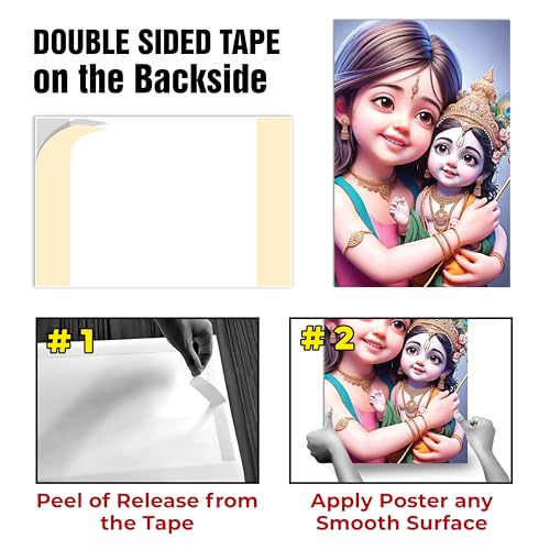 Image of Twinster Bal krishna Posters Photo for Pregnant Women, Baby Poster Self Adhesive (Size 45 cm by 30 cm) Pack of 1 (Design 7)