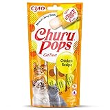  INABA Churu Pops - Hand-Feeding Cat Treats - Delicious, Tasty Cat Snacks (Chicken, 1 Pack / 4 Sticks)