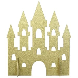 Unique Party 58378 Goud Glittery Kasteel middelpunt 1 St, 35 cm