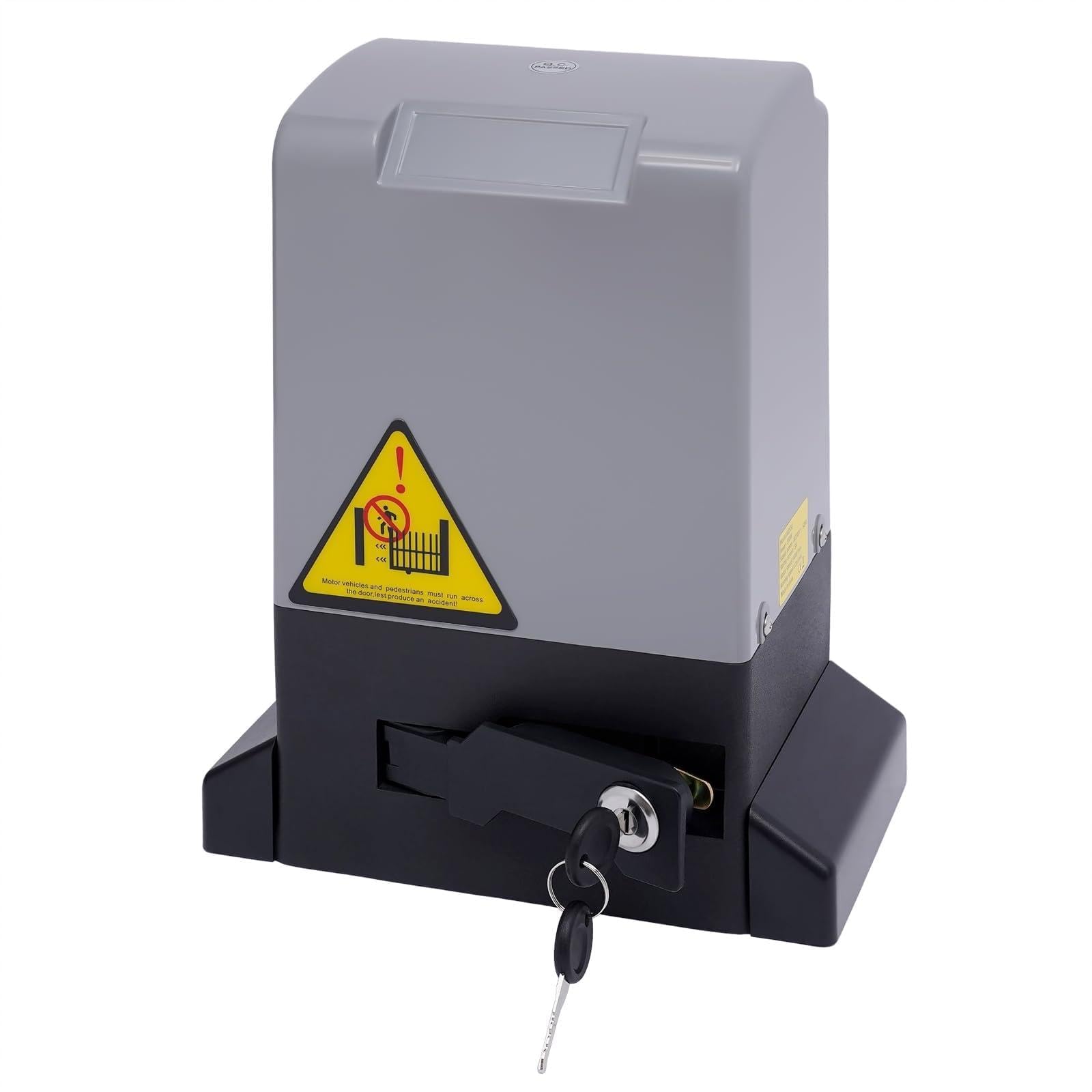 Elektryczny napęd do bram przesuwnych, 370 W, 800 kg, 12 m/min, otwieracz bramy przesuwnej, z 2 pilotami zdalnego sterowania, napęd do bram skrzydłowych, automatyczny napęd do bram przesuwnych (370 W)