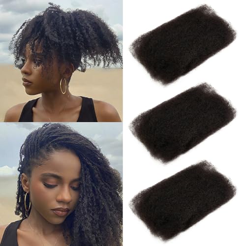 Extensiones de cabello humano afro kinky en formato suelto para tejer locs