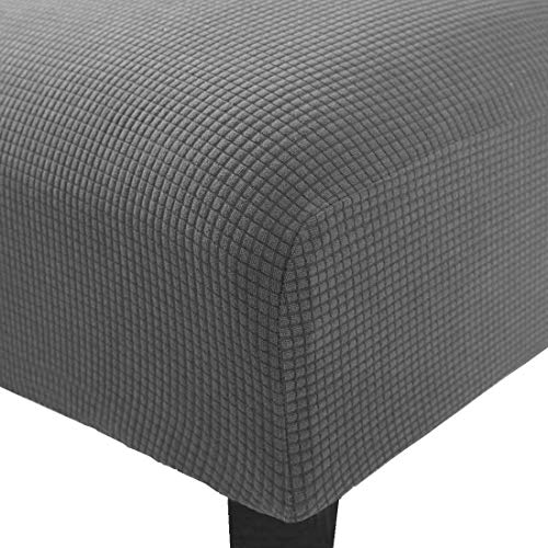 WOMACO Armless Accent Chair Slipcover Stretch Accent Slipper Chair Cover Removable Oversized Big Chair Furniture Protector Slip Cover for Home Hotel (Light Gray, 2) - Thumbnail 3