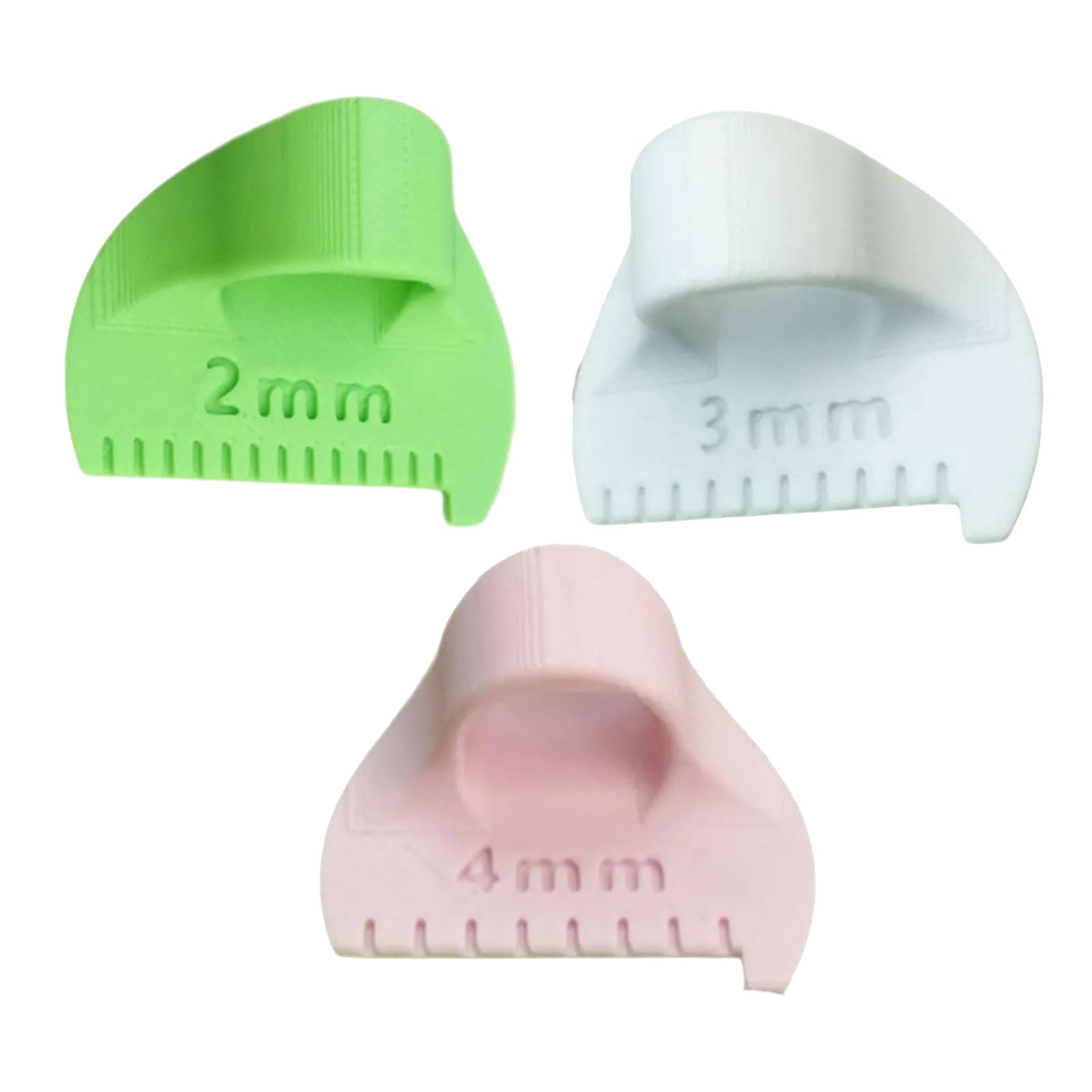 Maxtonser 3Pcs Finger Quilting Ruler with Millimeter Scale Patchwork Tool Sewing Measuring Ruler For Fabric Stitching And Sewing
