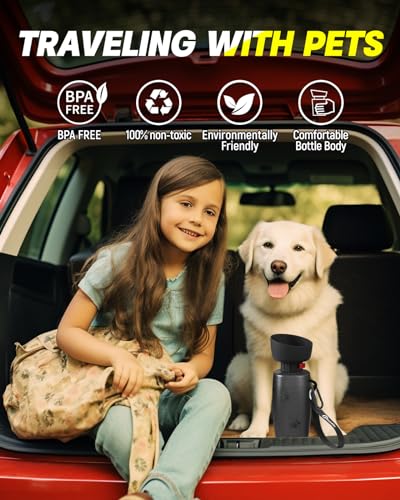 Ficuswin 800ML-BLACK Dog Water Bottle Portable thumb #4