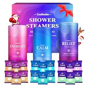Shower Steamers, 18 Pack Set Shower Bombs with 6 Organic & Natural Fragrance, Self-Care & Relaxation Presents for Women and Men, Ideal for Personal Care and Birthday, Valentine’s Day Presents