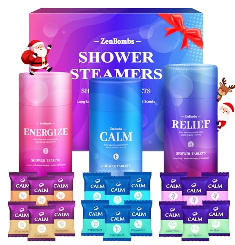 Shower Steamers, 18 Pack Set Shower Bombs with 6 Organic & Natural Fragrance, Self-Care & Relaxation...