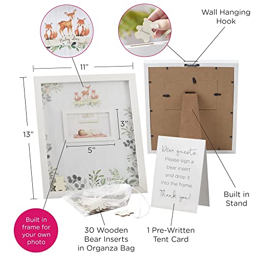Image of Kate Aspen Woodland, One Size, Baby Shower Guest Book Alternative with Wooden Teddy Bear Inserts