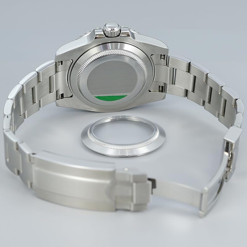 40mm Steel Diver Watch Case Synthetic Sapphire Crystal for NH35 NH34/36/38 8215 2824 Movement 28.5mm Dial Repair Part