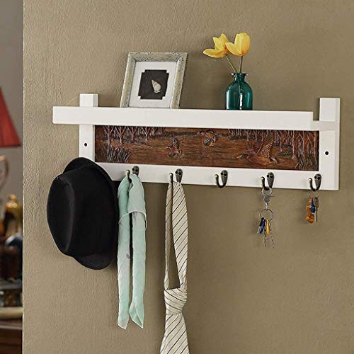 Klhhg Furniture Floating Shelf Coat Rack Wall Mounted Cabinets Hanging Entryway Shelf Storage Organizer #TOP2