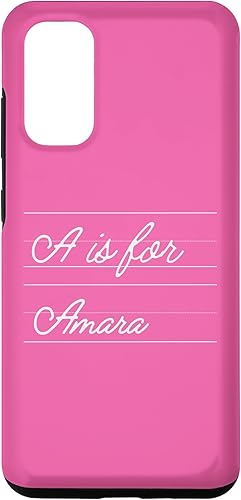 Galaxy S20 Personalized A is for Amara Name Student Kindergarten Girl Case
