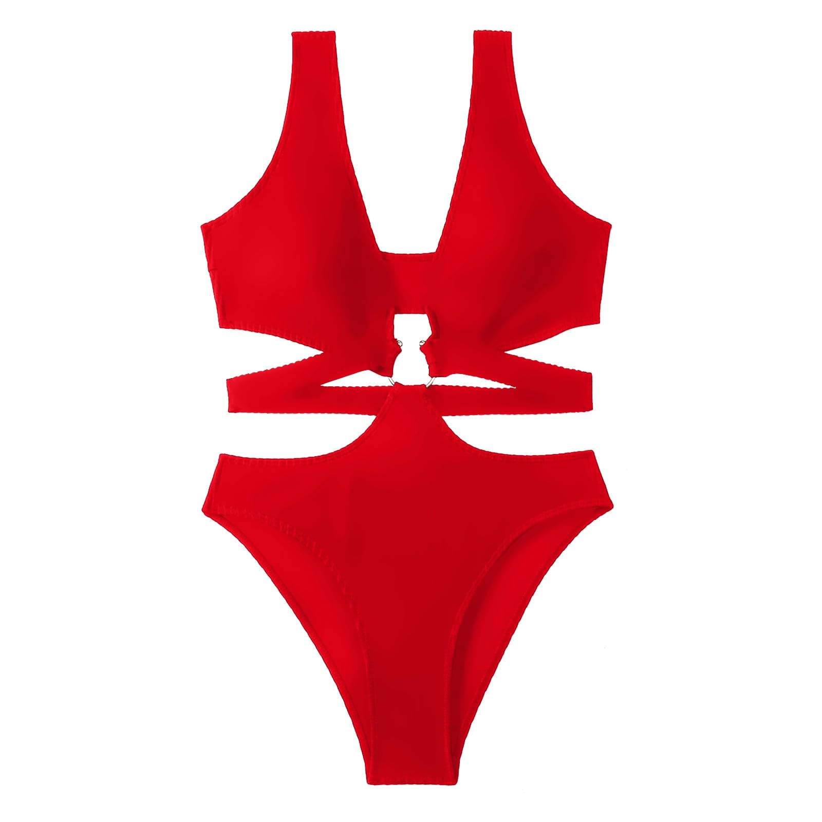 Generisch Bikini para mujer, traje de baño, traje de baño, traje de baño delgado, monocolor