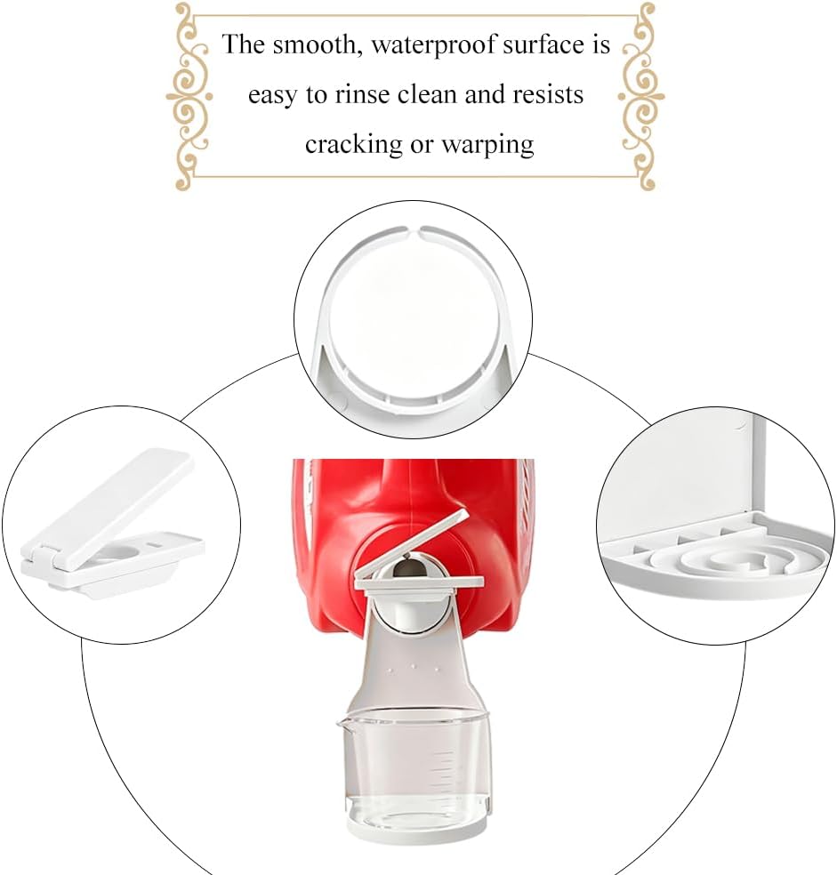 Haruyuki Laundry Liquid Soap Detergent Dispenser Cup Holder White 1 Pieces ABS Upgraded Easy-Press Labor-Saving Switch No Drips or Leaks Easy to Clean Perfect for Laundry Room Organization Storage