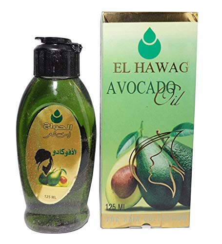 Original Elhawag El Hawag Avocado Oil Hair Care Is Rich For Hair (1 Pack = 4.41 oz / 125 ml) زيت شعر الأفوكادو