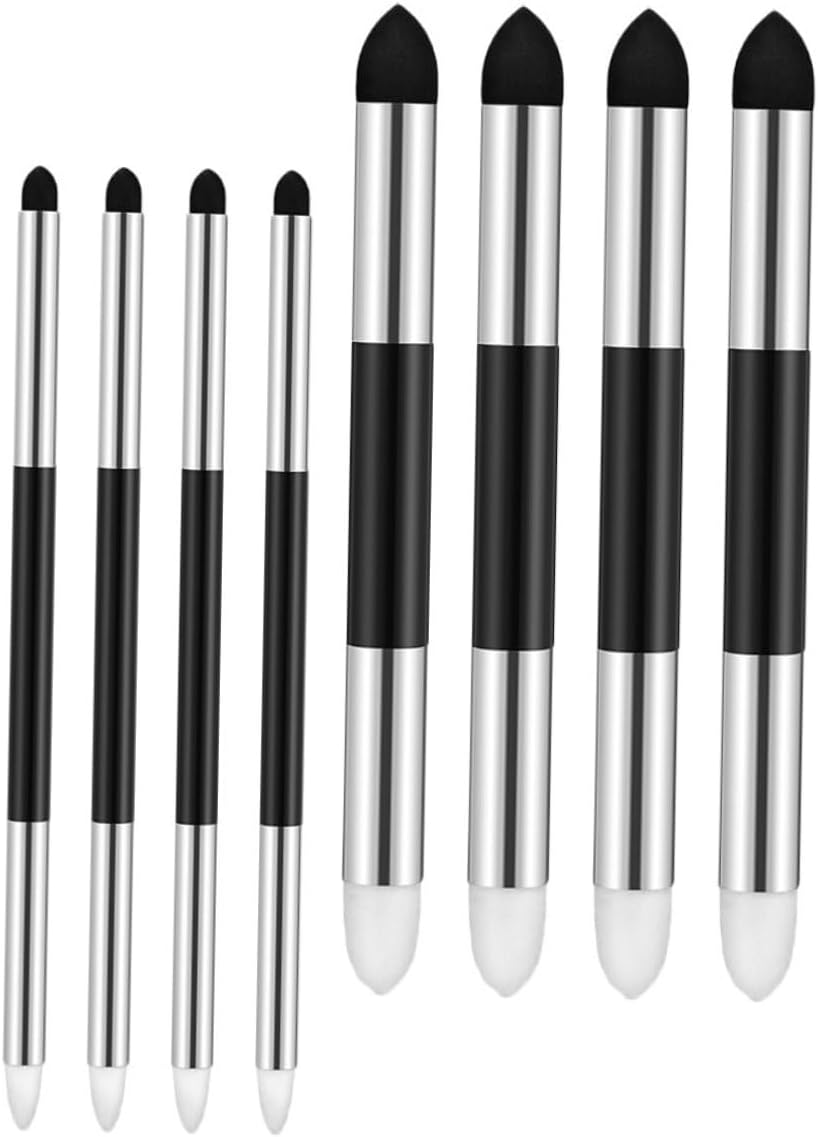 DOITOOL 8pcs Blending Sponge Pen Double Headed Blending Stump Highlighter Art Sponge Pen for Sketching Pastel Drawing Detail Correction Artists