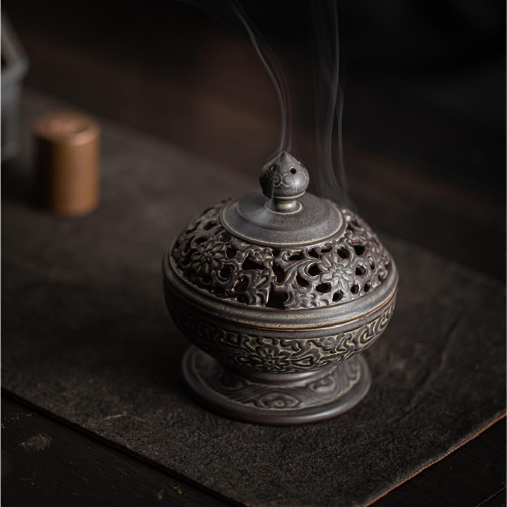 Backflow Incense Holder Incense Burner Ceramic Household Indoor Aromatherapy Burner Agarwood Incense Burner Tea Table Incense Holder Incense Holder Creative Ornaments Incense Holders