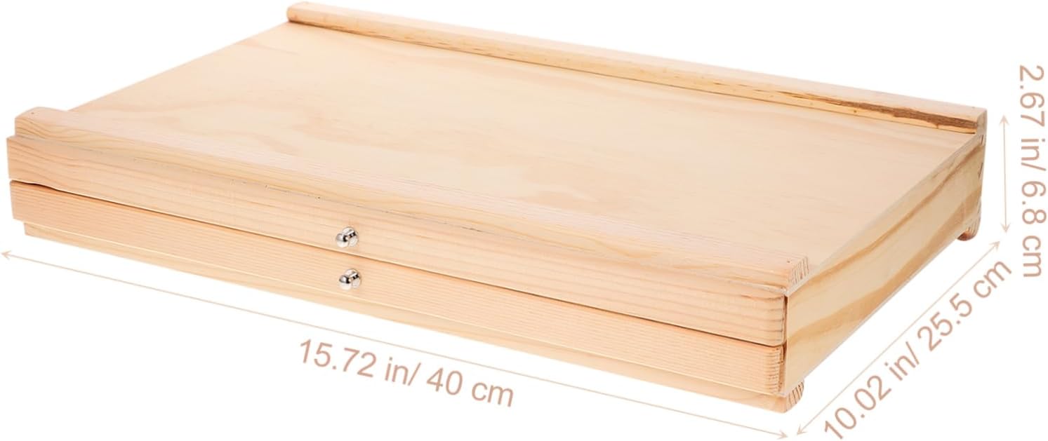 Wooden Storage Box for Artists and Students with Drawer Organizer