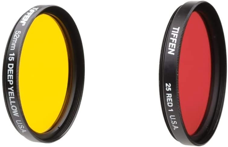 Tiffen 67mm 15 Filter (Yellow) and 67mm 25 Filter (Red)
