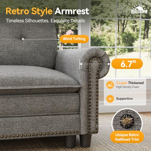 Image of SUNSHINE VALLEY Modular Sectional Couch and Loveseat Set for Living Room