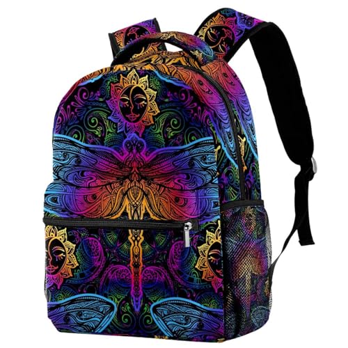 Sac à dos mandalas indiens pour adolescent et fille avec motif cachemire et soleil