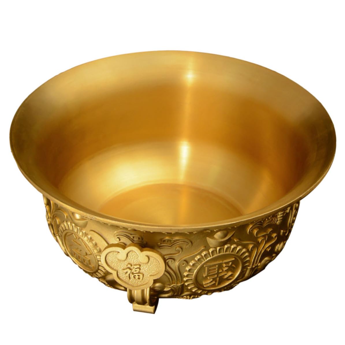 Bol en cuivre cornes d'abondance dorees pour sublimer votre table basse de salon au quotidien