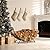 NANANARDOSO Curved Firewood Rack?48 inches Powder-coated Metal Fireplace Log Holder for Firewood Storage?Ideal for Indoor and Outdoor Fireplaces Wood Storage